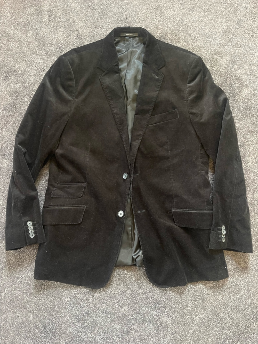 Express Black Corduroy Pea Coat Jacket
